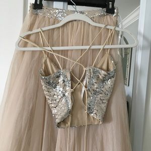 2 pc dress Crop top and long skirt